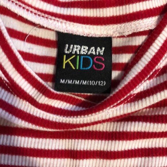 Red and white stripped flare out dress - Picture 3 of 3